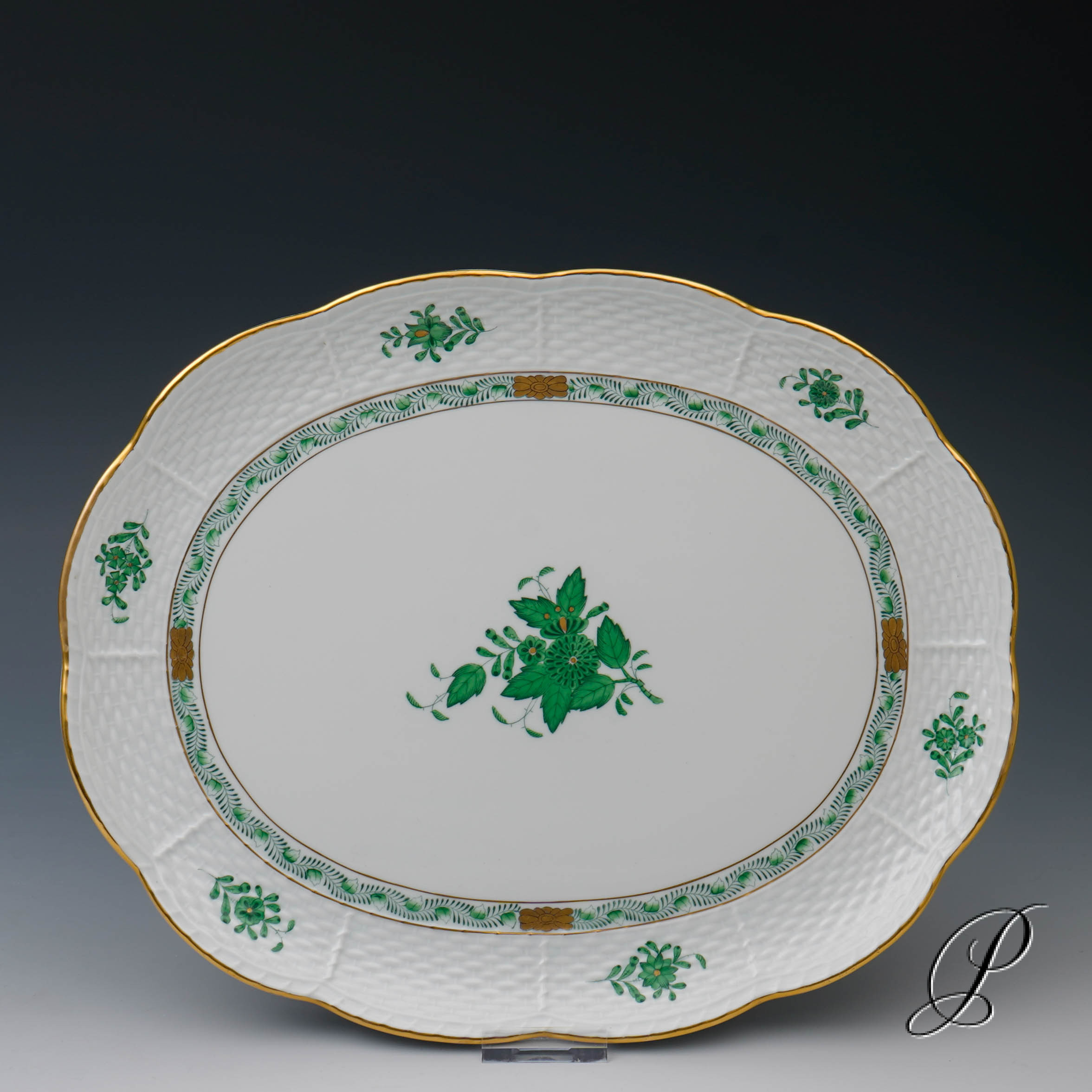 Beilagenplatte Herend Apponyi grün
