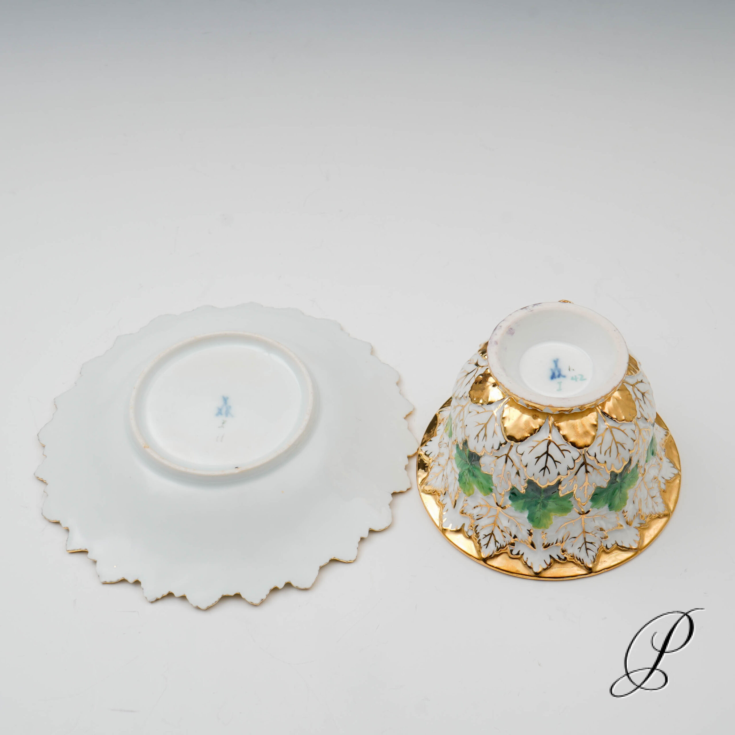 altes Prunkgedeck Meissen um 1840 Jhd. – Bild 9