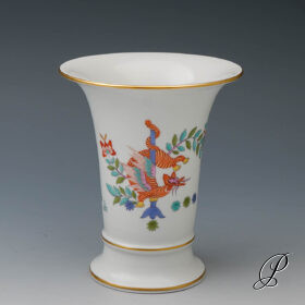 Vase Meissen 1.Wahl im Dekor Chinesicher Drache und Storch
