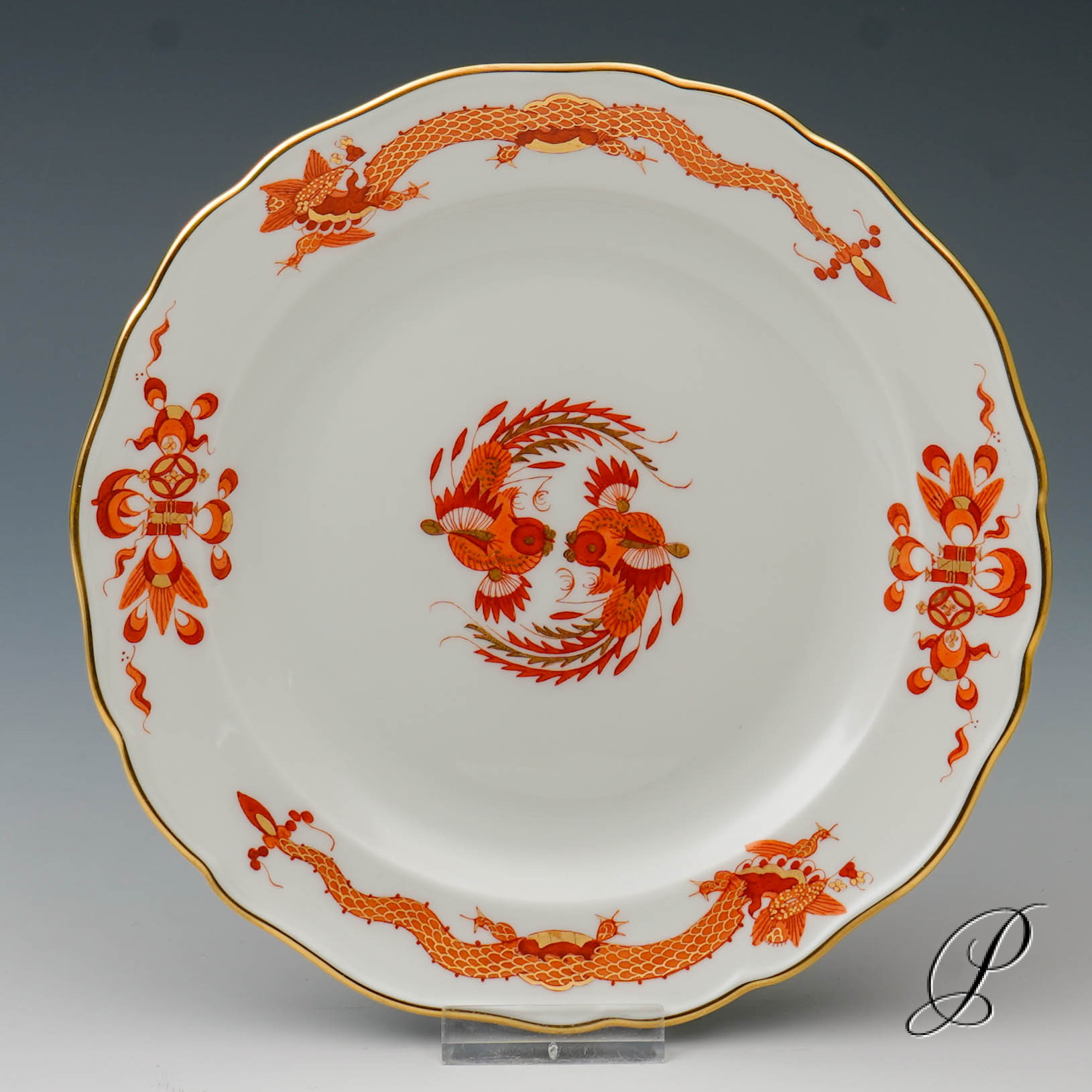 Kaffeegedeck Meissen 1.Wahl reicher Drache rot NP# 937,- EUR – Bild 5