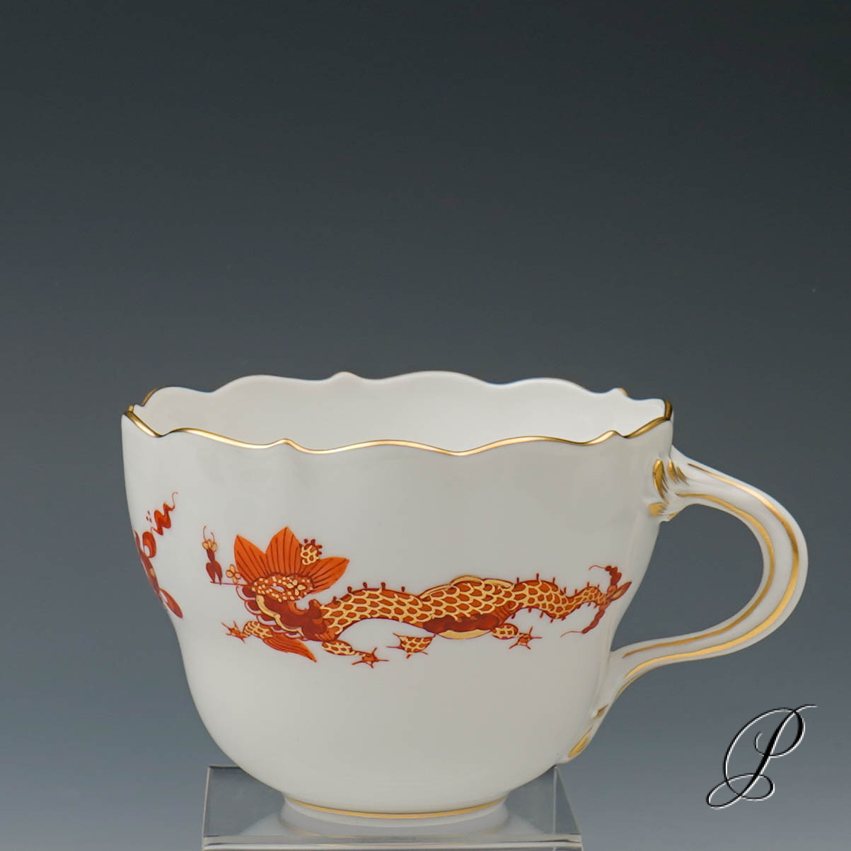 Kaffeegedeck Meissen 1.Wahl reicher Drache rot NP# 937,- EUR – Bild 9