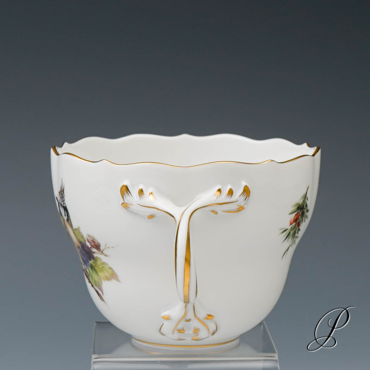 Traumhaftes Kaffeegedeck Meissen 1.Wahl mit Vogelmalerei NP# 1670,- EUR – Bild 14