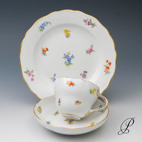 Kaffeegedeck Meissen 1.Wahl im Dekor Streublume