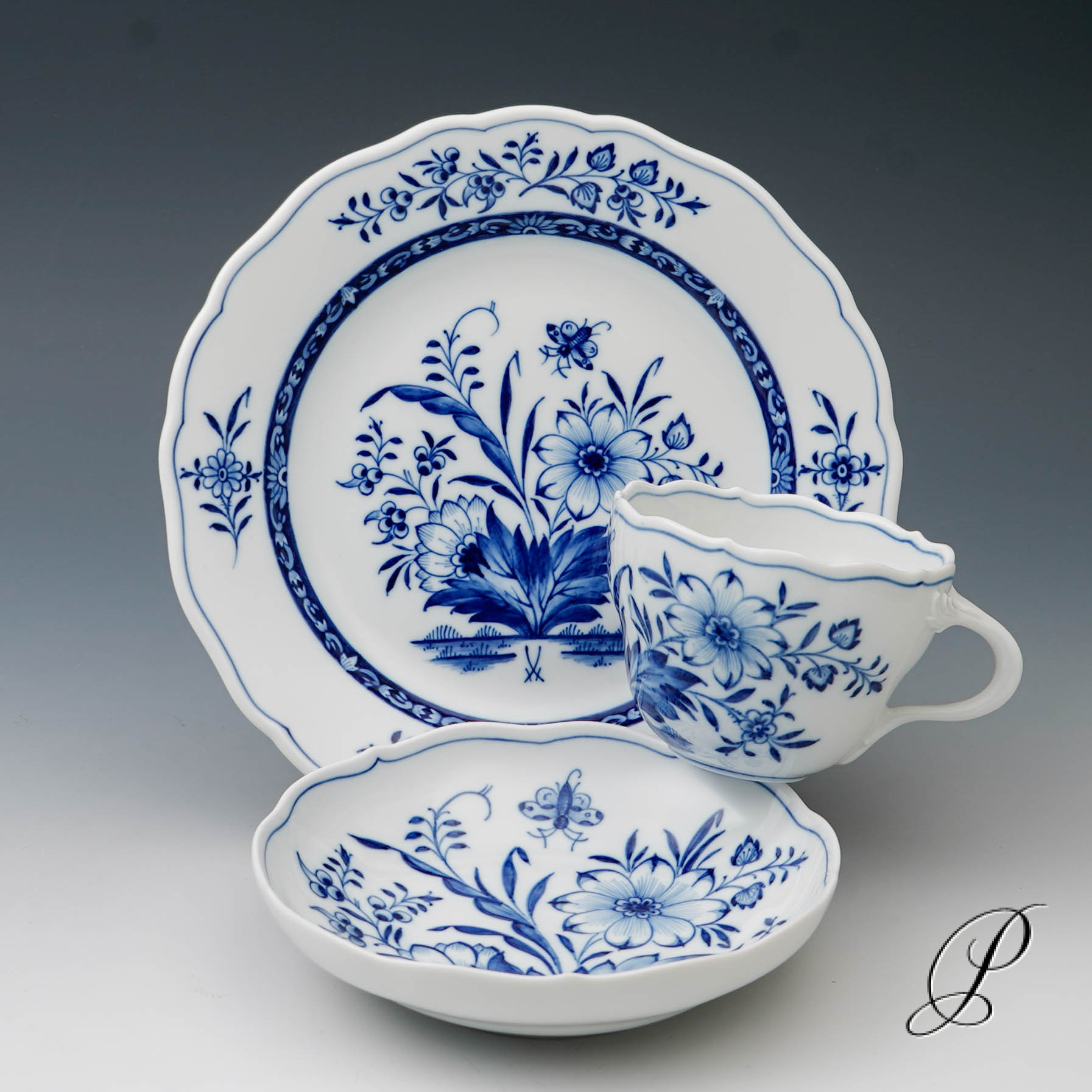Kaffeegedeck Meissen 1.Wahl - traumhaftes Dekor -