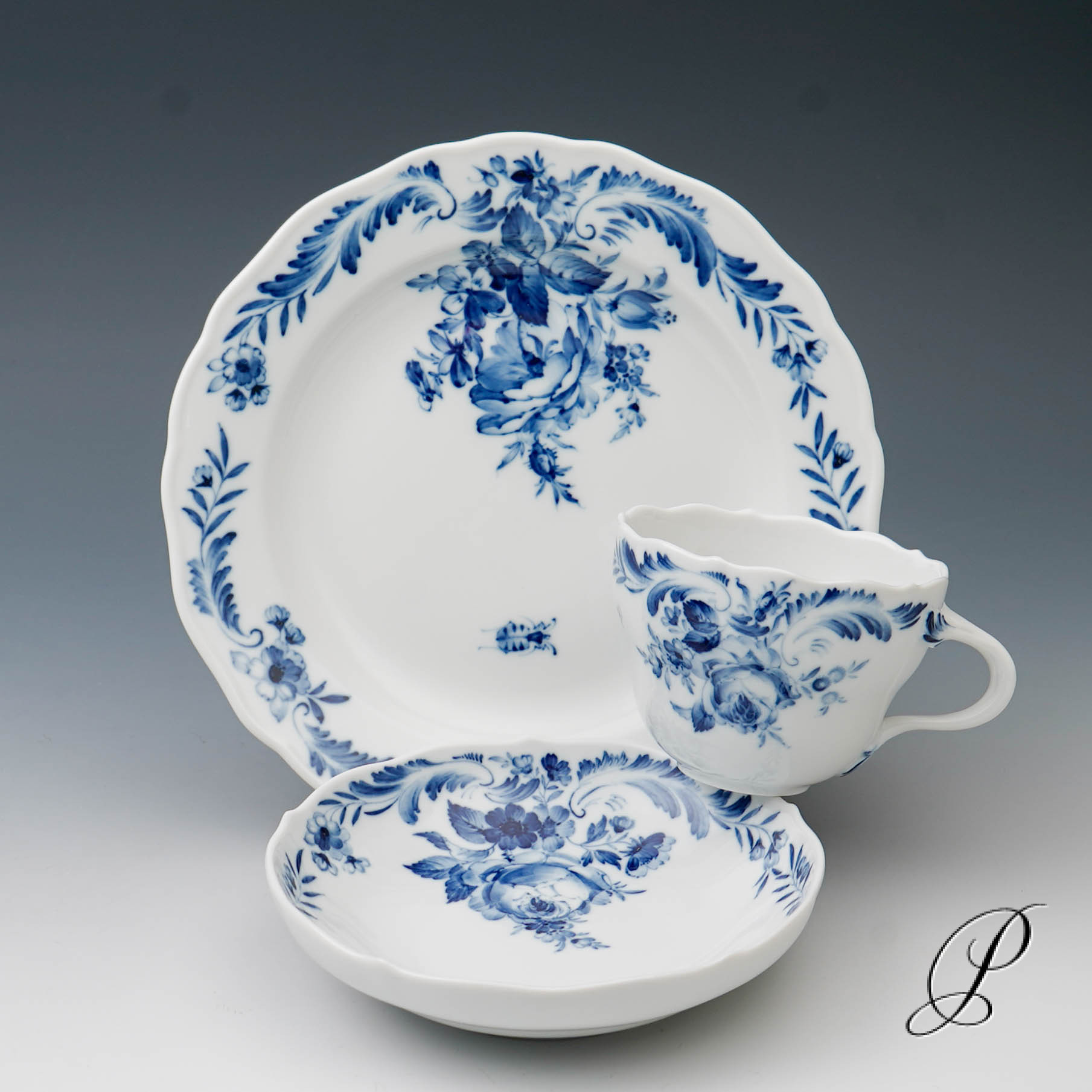Kaffeegedeck Meissen 1.Wahl - traumhaftes Dekor -