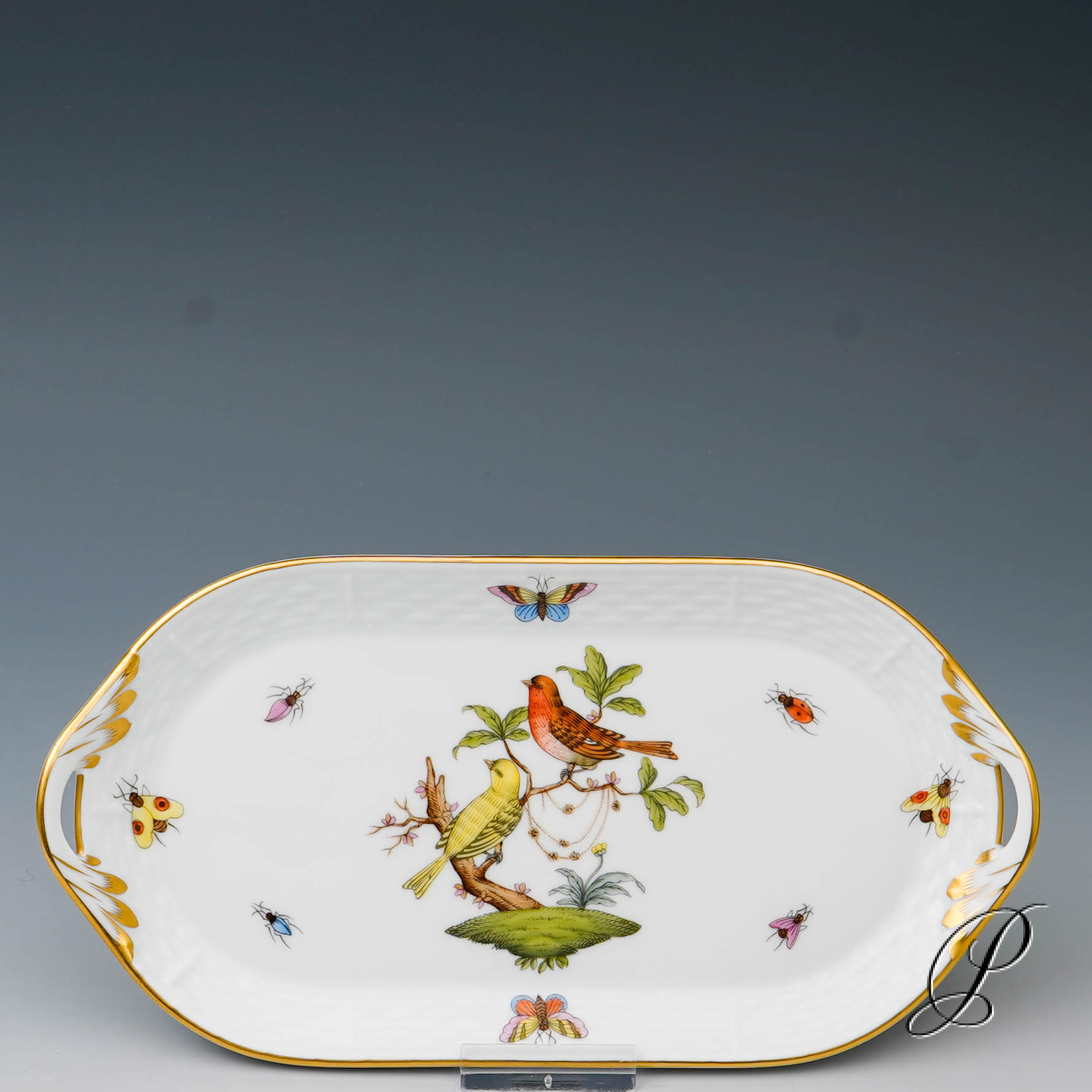kleine Kuchenplatte Herend im Dekor Rothschild – Bild 4