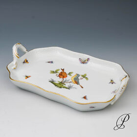 Henkelkuchenplatte Herend im Dekor Rothschild