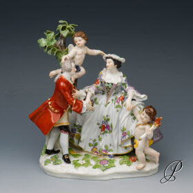 Figurengruppe Meissen 1.Wahl Knaufzeit um 1900 Jhd. "die Verlobung"