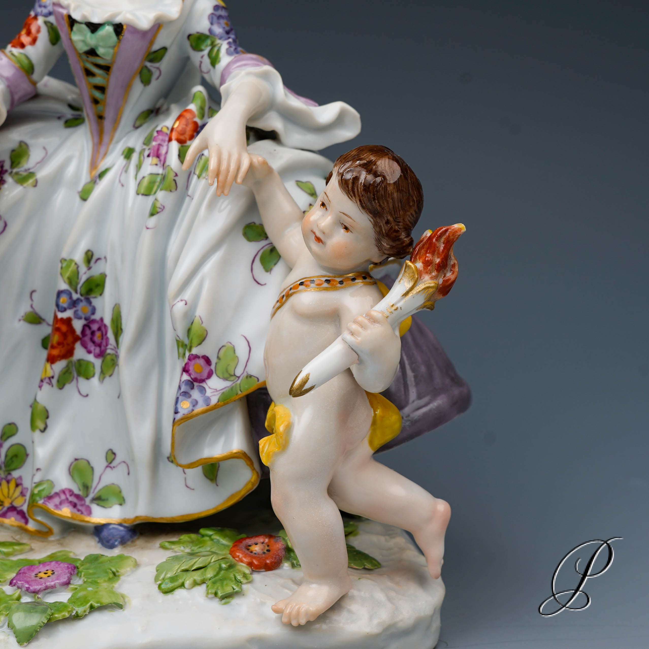 Figurengruppe Meissen 1.Wahl Knaufzeit um 1900 Jhd. "die Verlobung" – Bild 2
