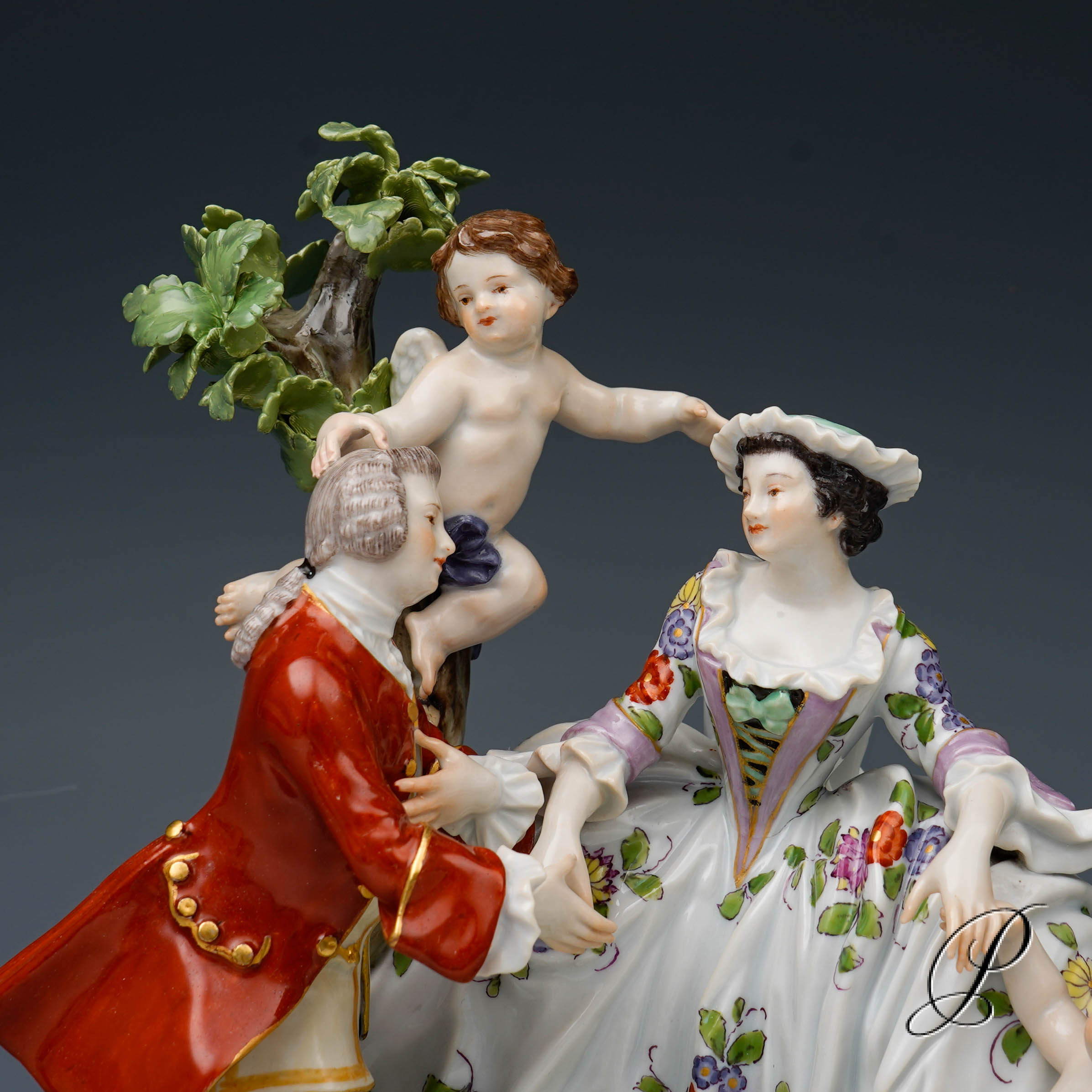 Figurengruppe Meissen 1.Wahl Knaufzeit um 1900 Jhd. "die Verlobung" – Bild 3