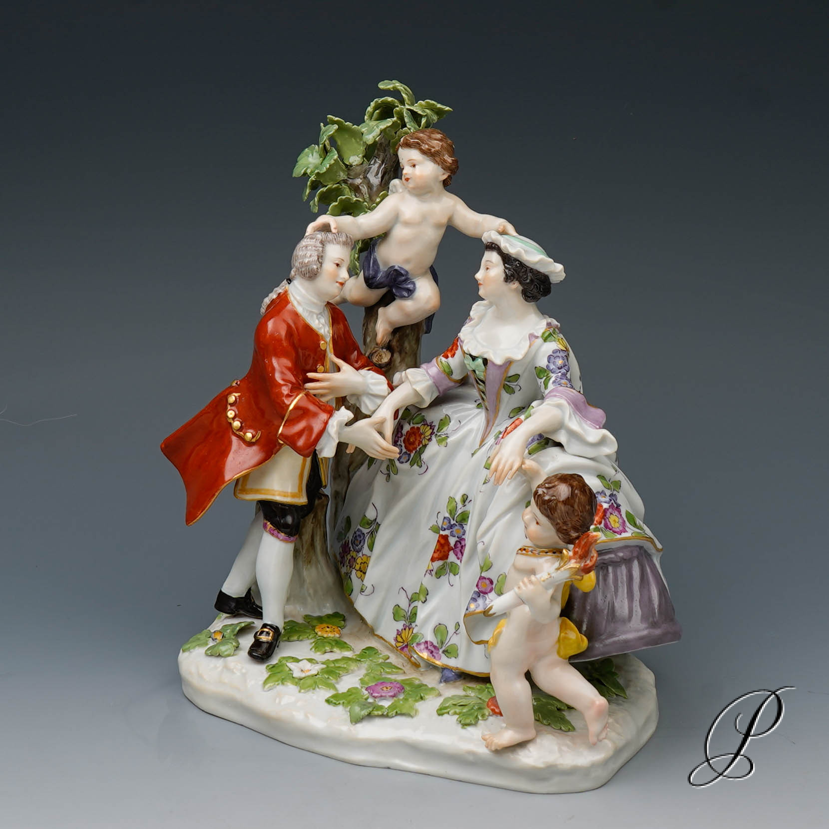 Figurengruppe Meissen 1.Wahl Knaufzeit um 1900 Jhd. "die Verlobung" – Bild 4