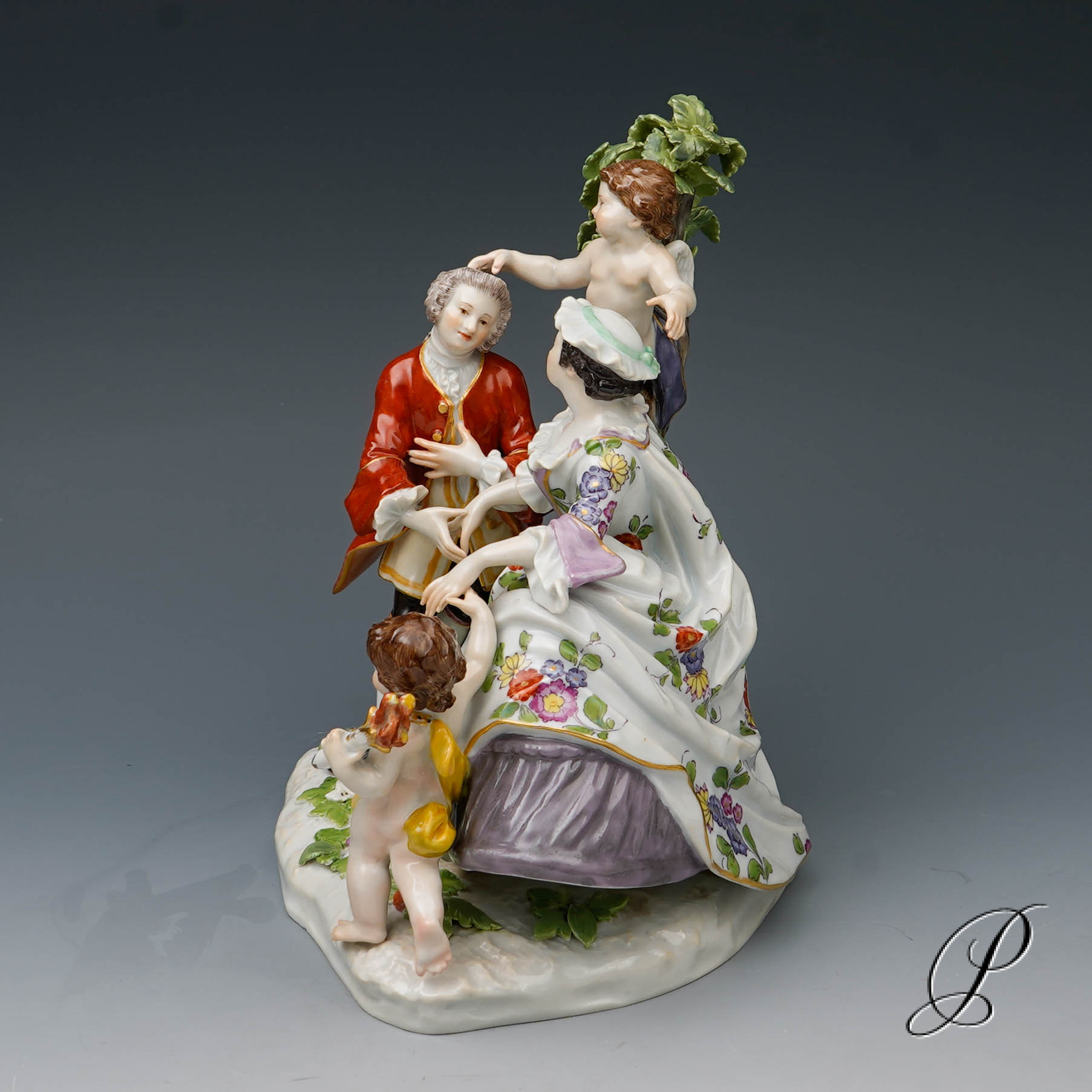 Figurengruppe Meissen 1.Wahl Knaufzeit um 1900 Jhd. "die Verlobung" – Bild 5