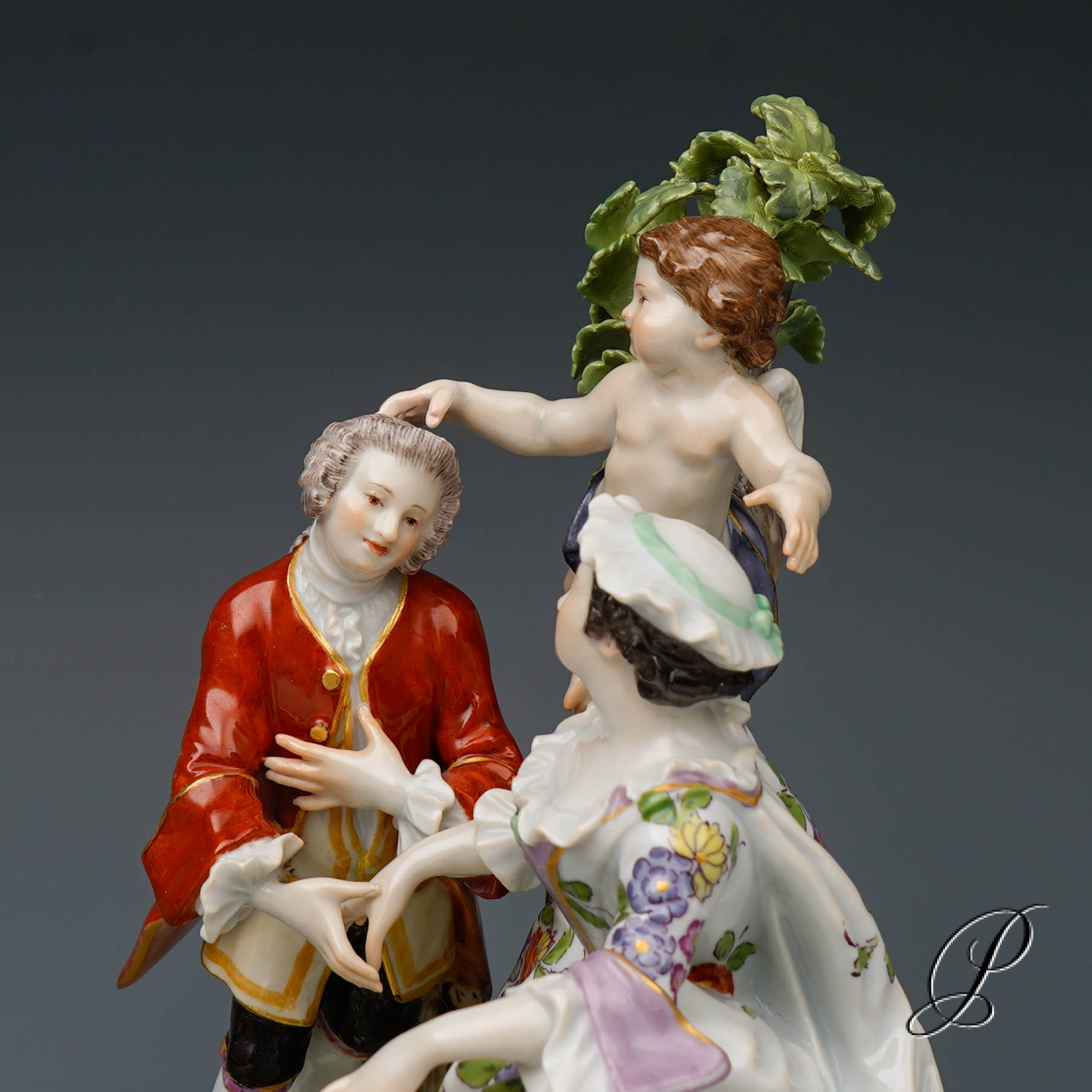 Figurengruppe Meissen 1.Wahl Knaufzeit um 1900 Jhd. "die Verlobung" – Bild 6