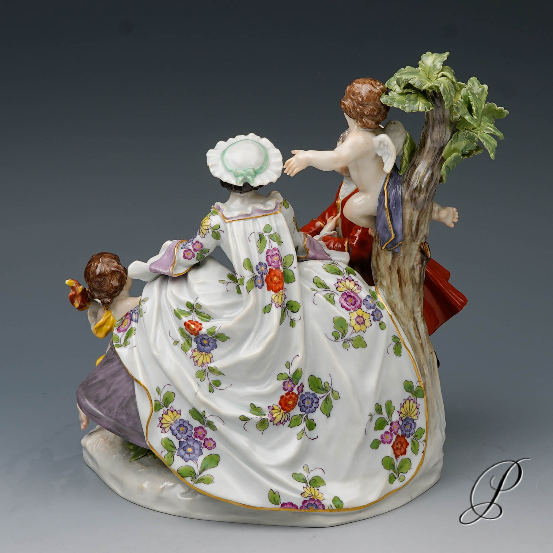 Figurengruppe Meissen 1.Wahl Knaufzeit um 1900 Jhd. "die Verlobung" – Bild 8