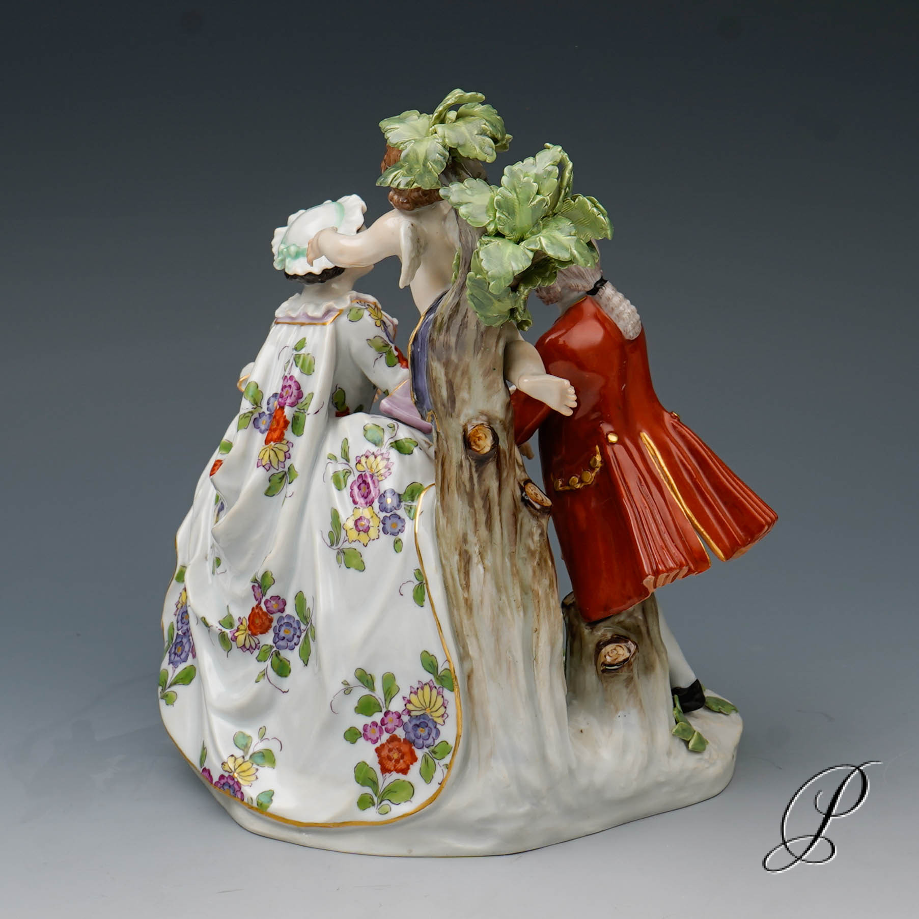 Figurengruppe Meissen 1.Wahl Knaufzeit um 1900 Jhd. "die Verlobung" – Bild 9