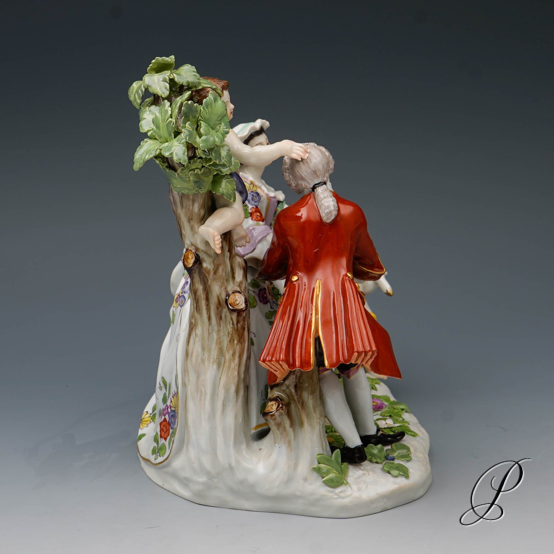 Figurengruppe Meissen 1.Wahl Knaufzeit um 1900 Jhd. "die Verlobung" – Bild 10