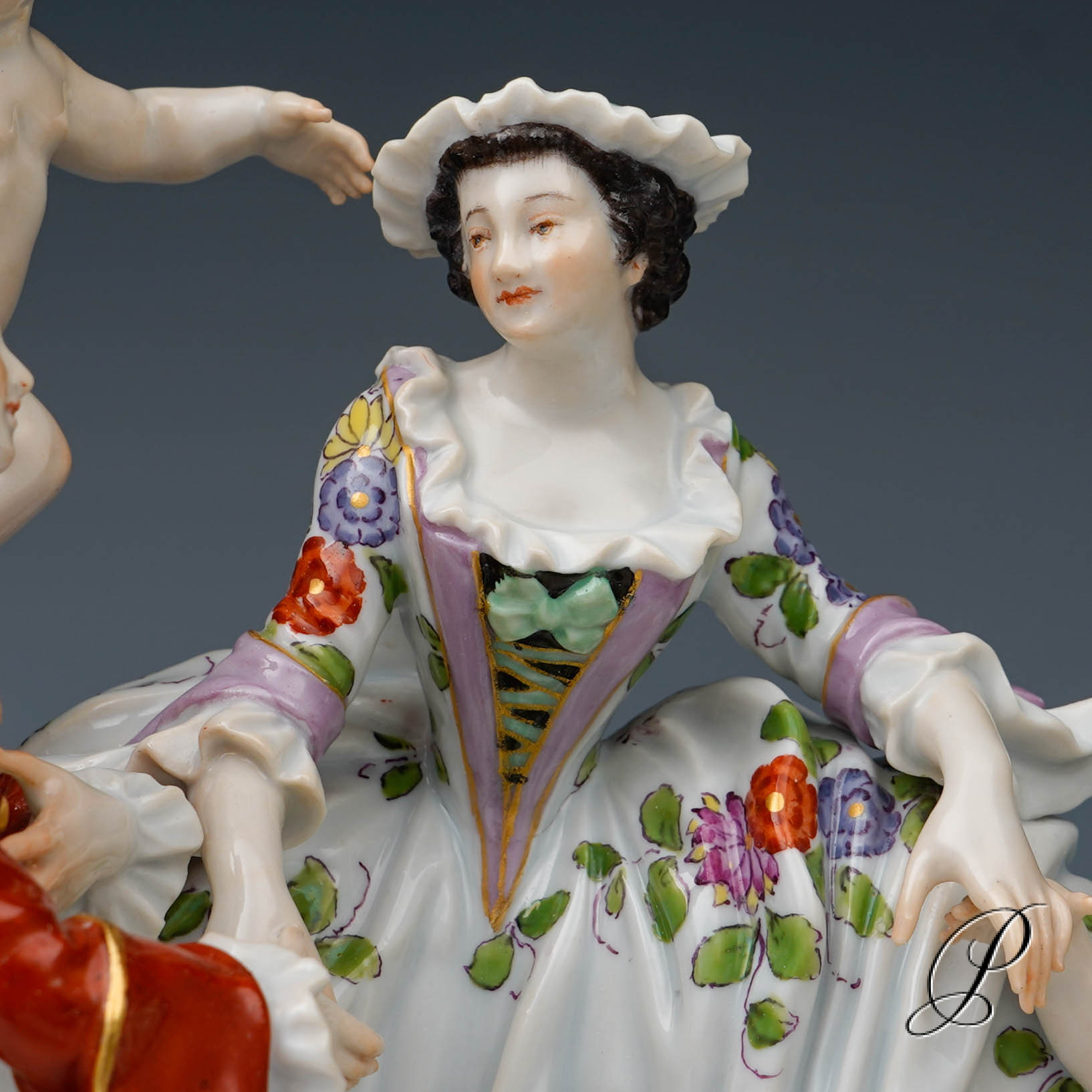 Figurengruppe Meissen 1.Wahl Knaufzeit um 1900 Jhd. "die Verlobung" – Bild 12