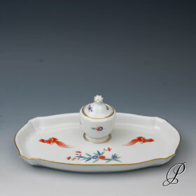Schreibset Meissen mit alter Chineischer Blumen und Vogelmalerei