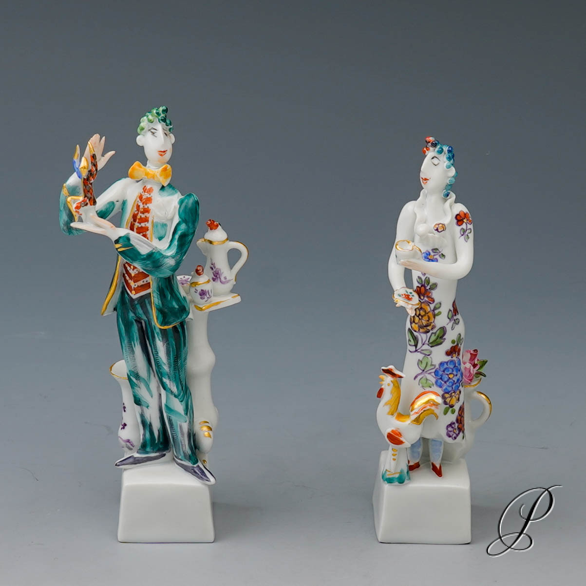 Meissen Figuren 1.Wahl  "Sammler und Sammlerin" von Peter Strang