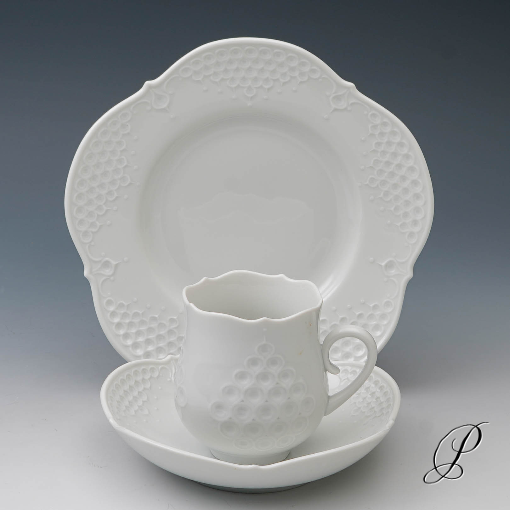 Meissen Kaffeegedeck 1.Wahl Design von Ludwig Zepner
