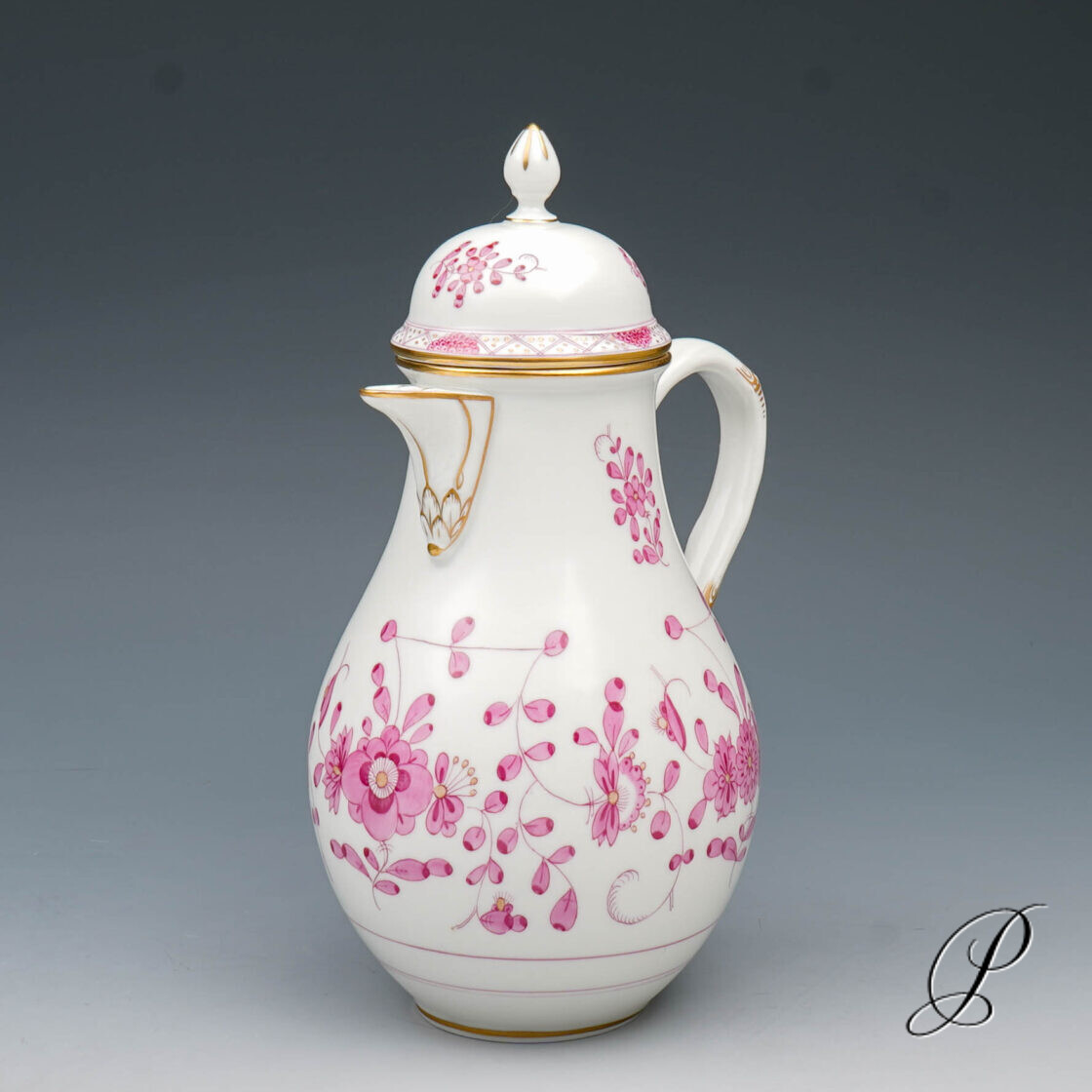Kaffeekanne Meissen "reiche Indische Malerei purpur"