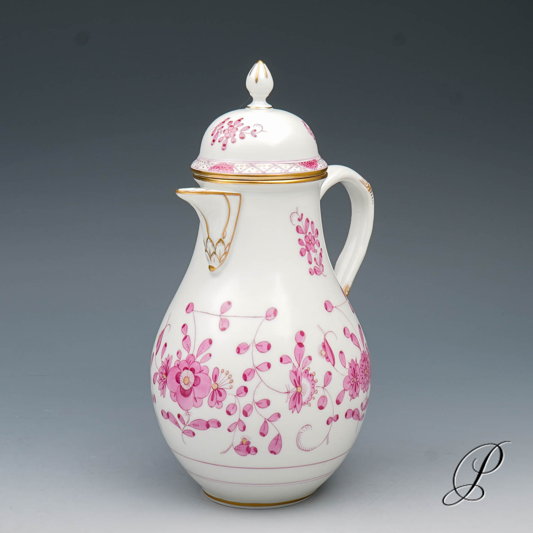 Kaffeekanne Meissen "reiche Indische Malerei purpur"