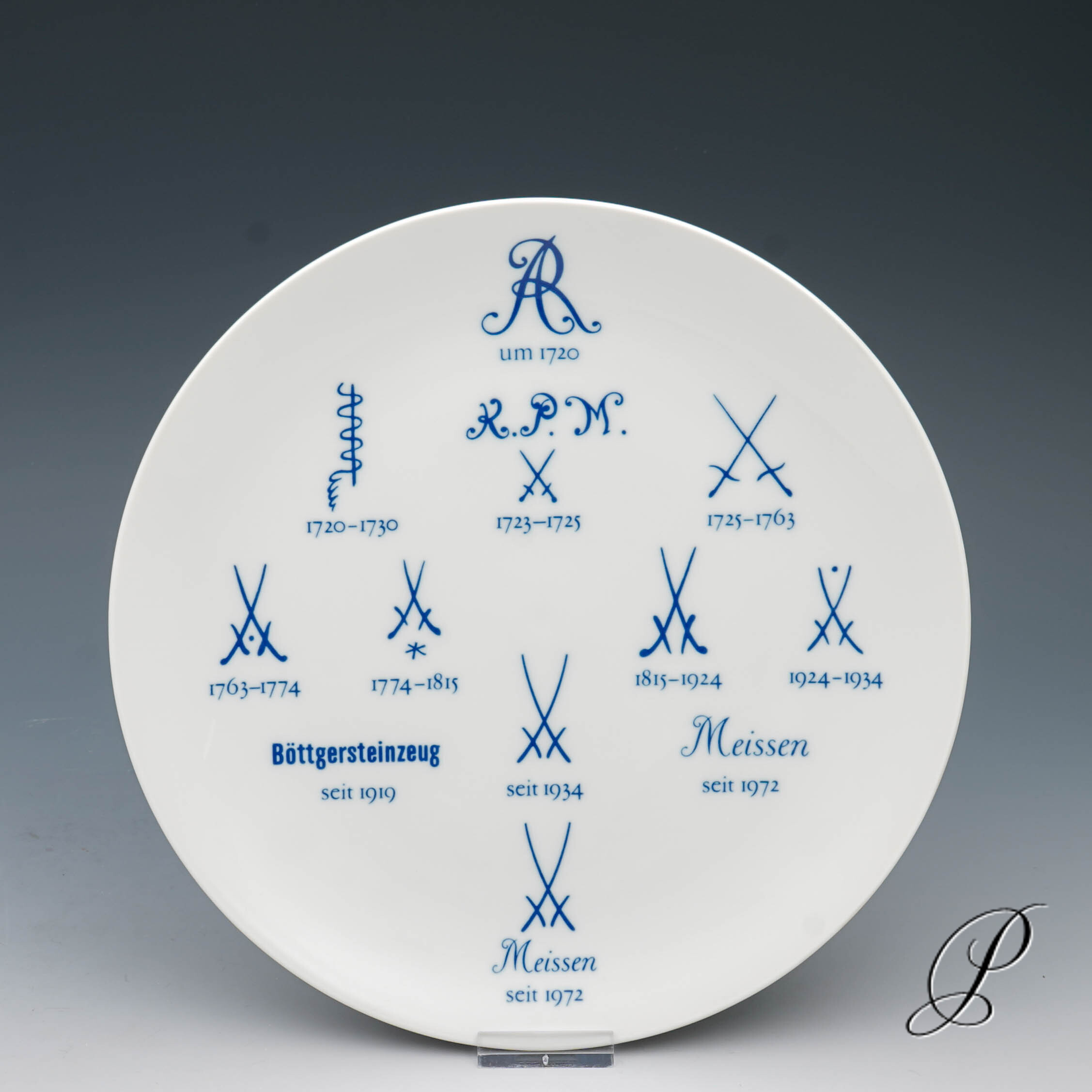 Wandteller Meissen 1.Wahl Schwertmarken