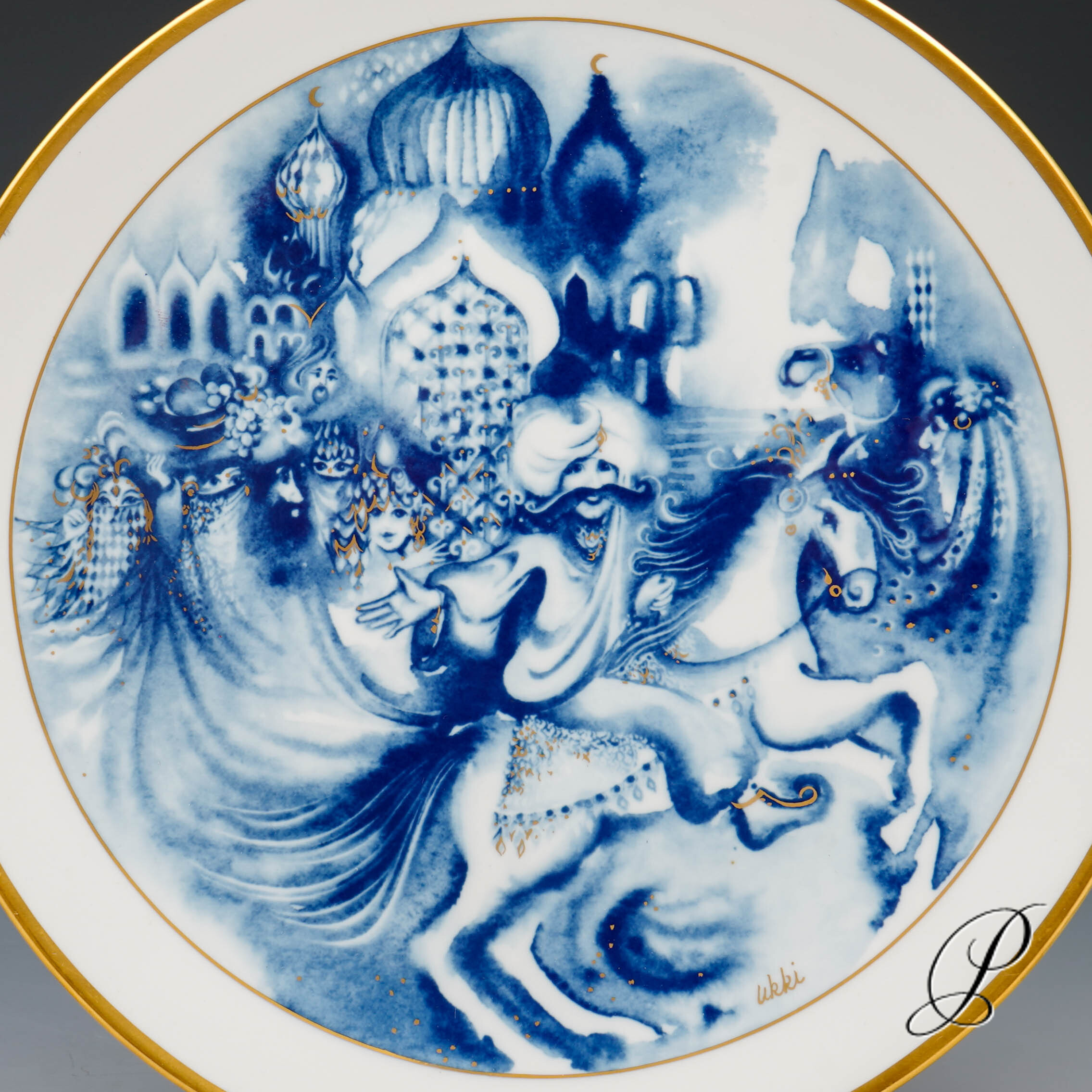 Wandteller Meissen 1.Wahl "der Kalif in Bagdad" – Bild 2