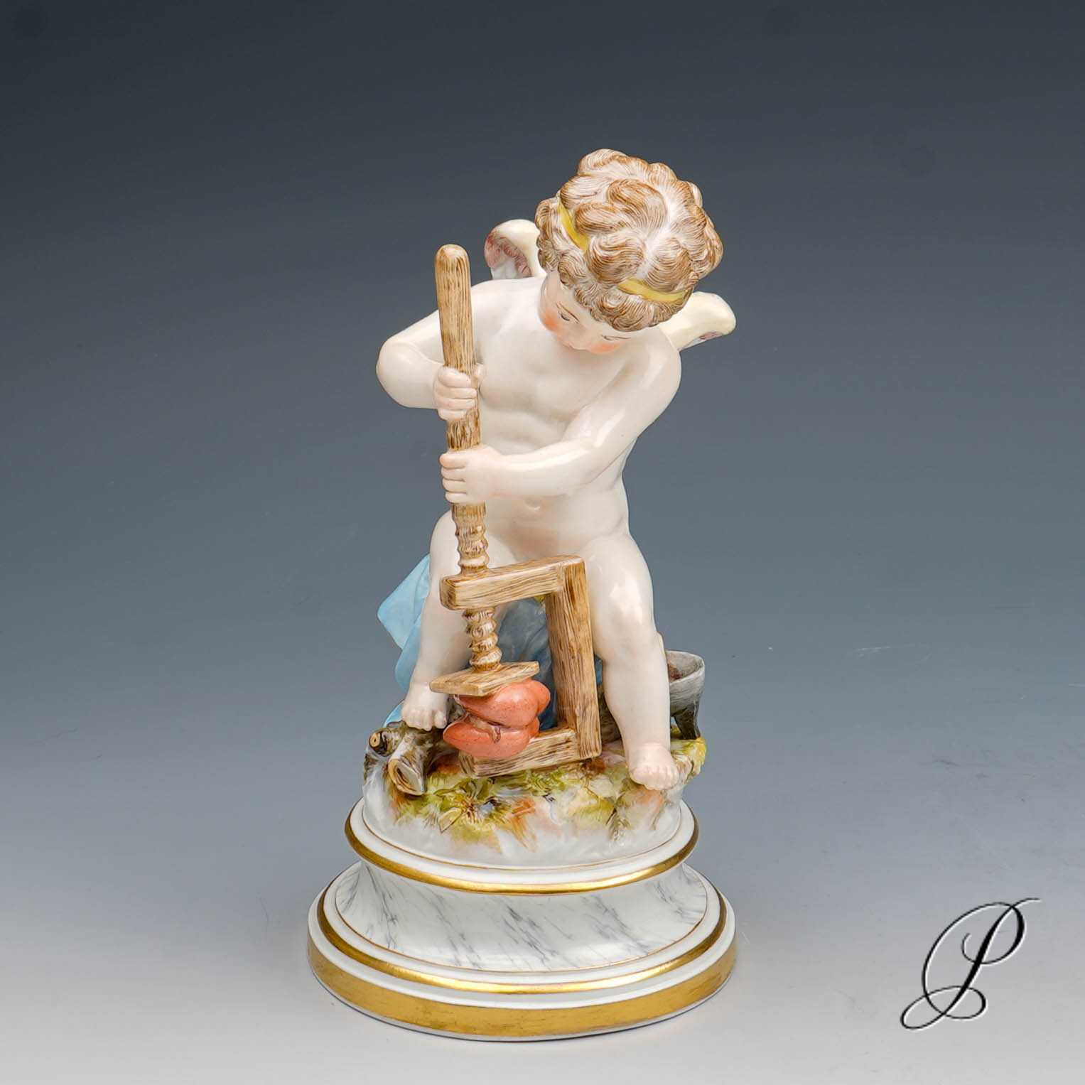 Figur Meissen 1.Wahl Knaufzeit um 1900 Jhd. Putto L - Serie – Bild 2