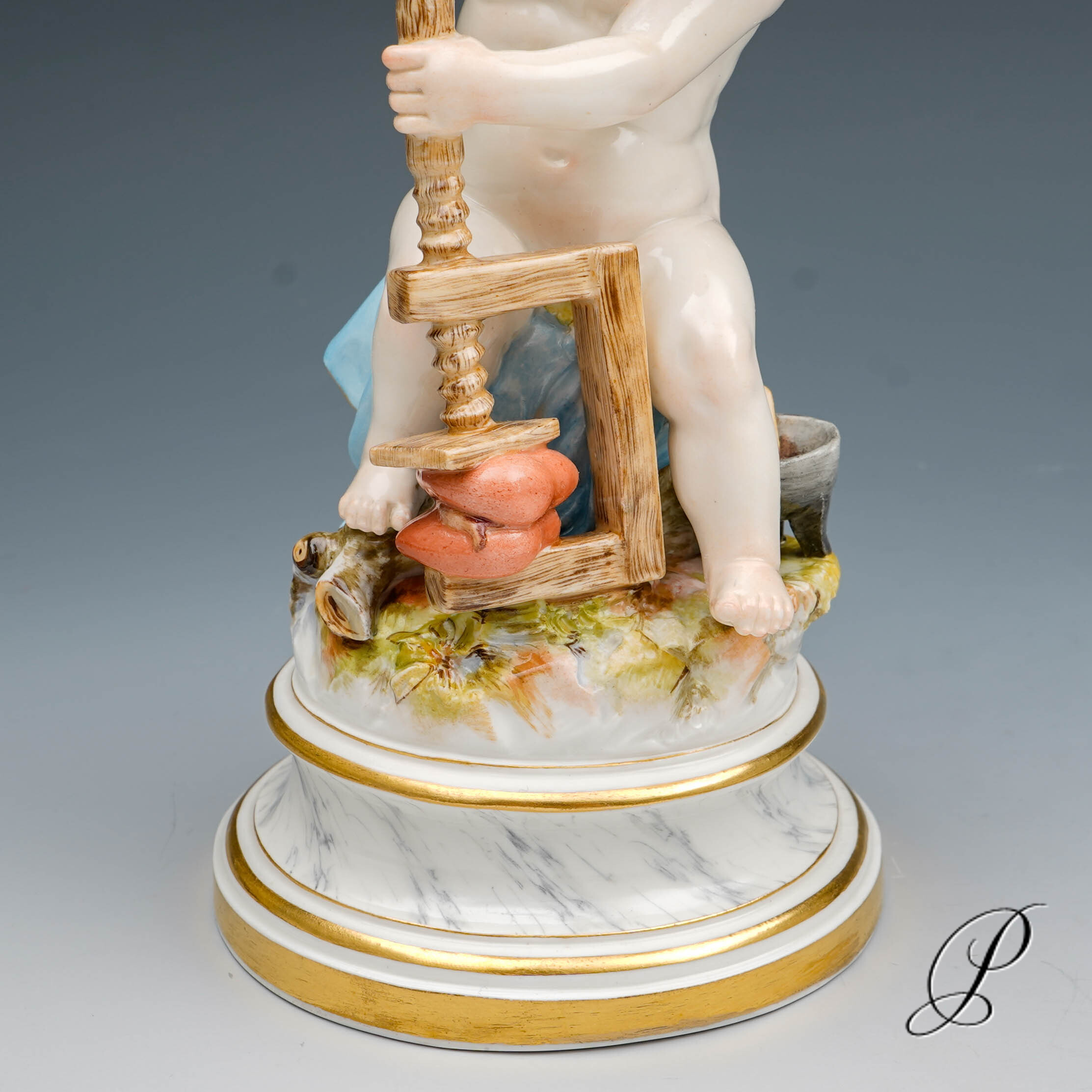 Figur Meissen 1.Wahl Knaufzeit um 1900 Jhd. Putto L - Serie – Bild 3
