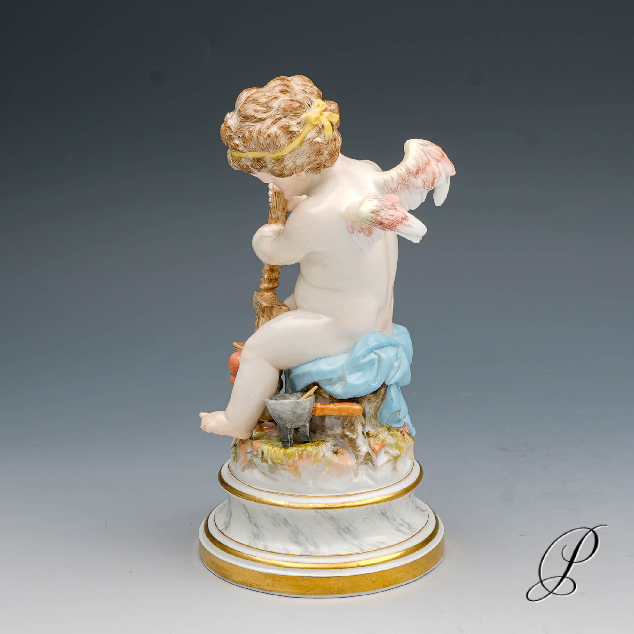 Figur Meissen 1.Wahl Knaufzeit um 1900 Jhd. Putto L - Serie – Bild 6