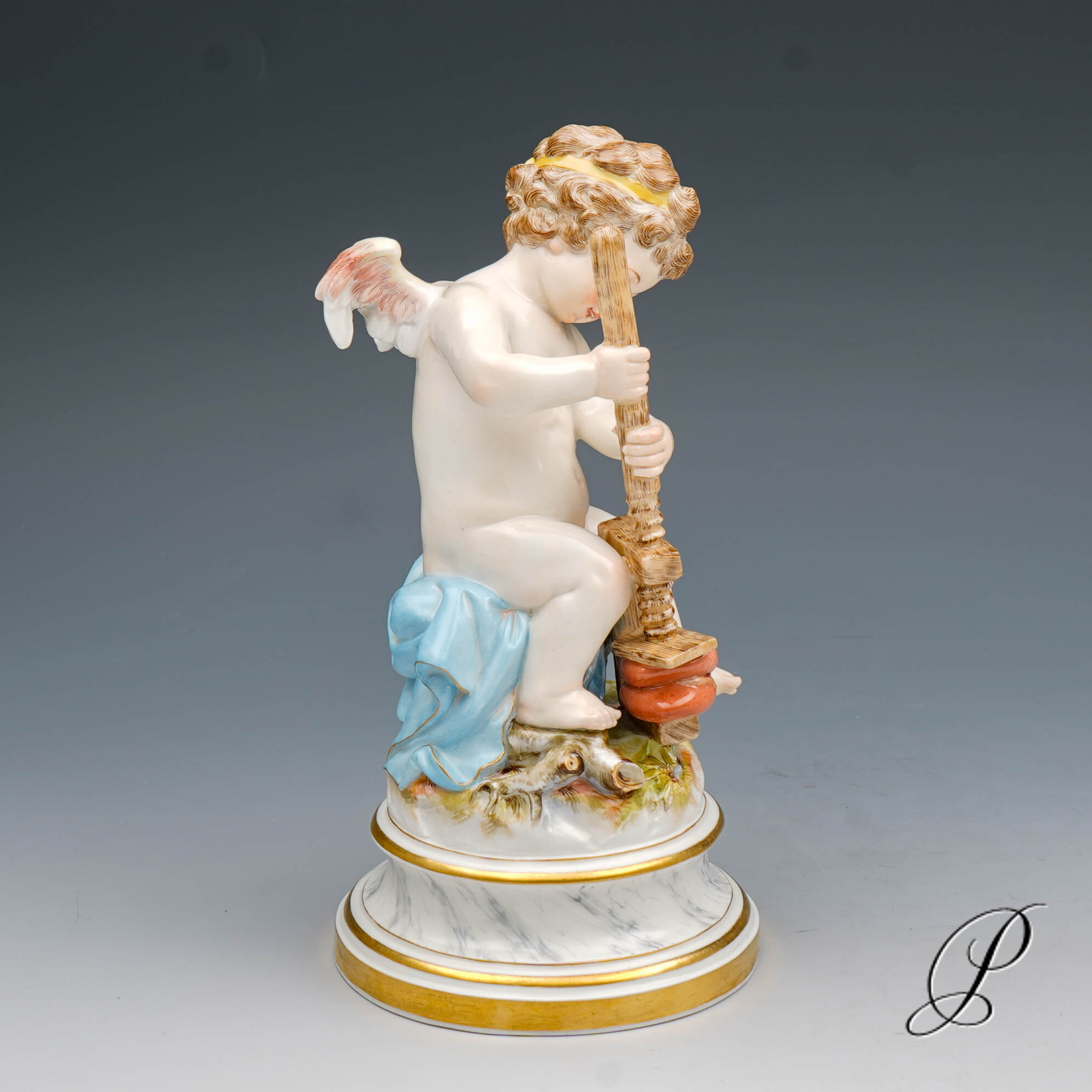 Figur Meissen 1.Wahl Knaufzeit um 1900 Jhd. Putto L - Serie – Bild 9