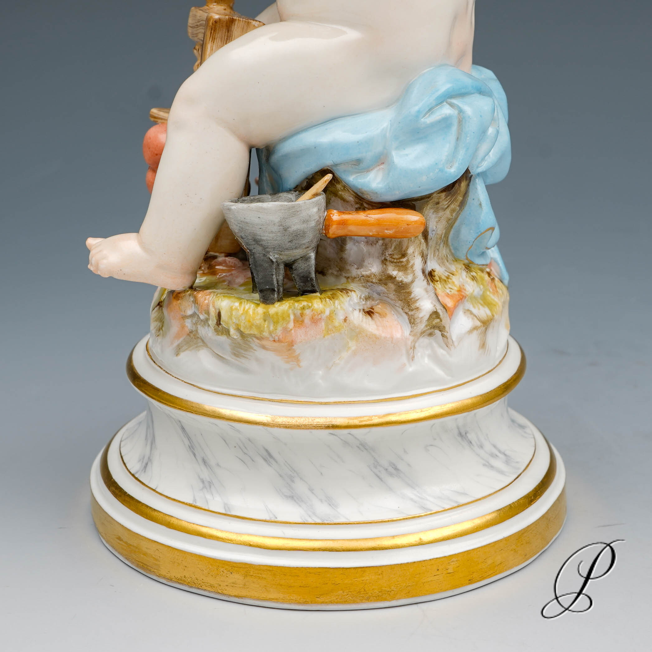 Figur Meissen 1.Wahl Knaufzeit um 1900 Jhd. Putto L - Serie – Bild 11