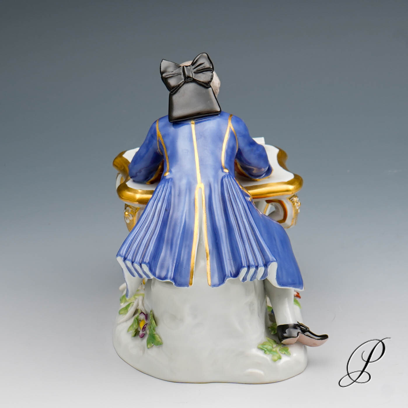 traumhafte Figur Meissen 1.Wahl - Kavalier am Schreibtisch - – Bild 9