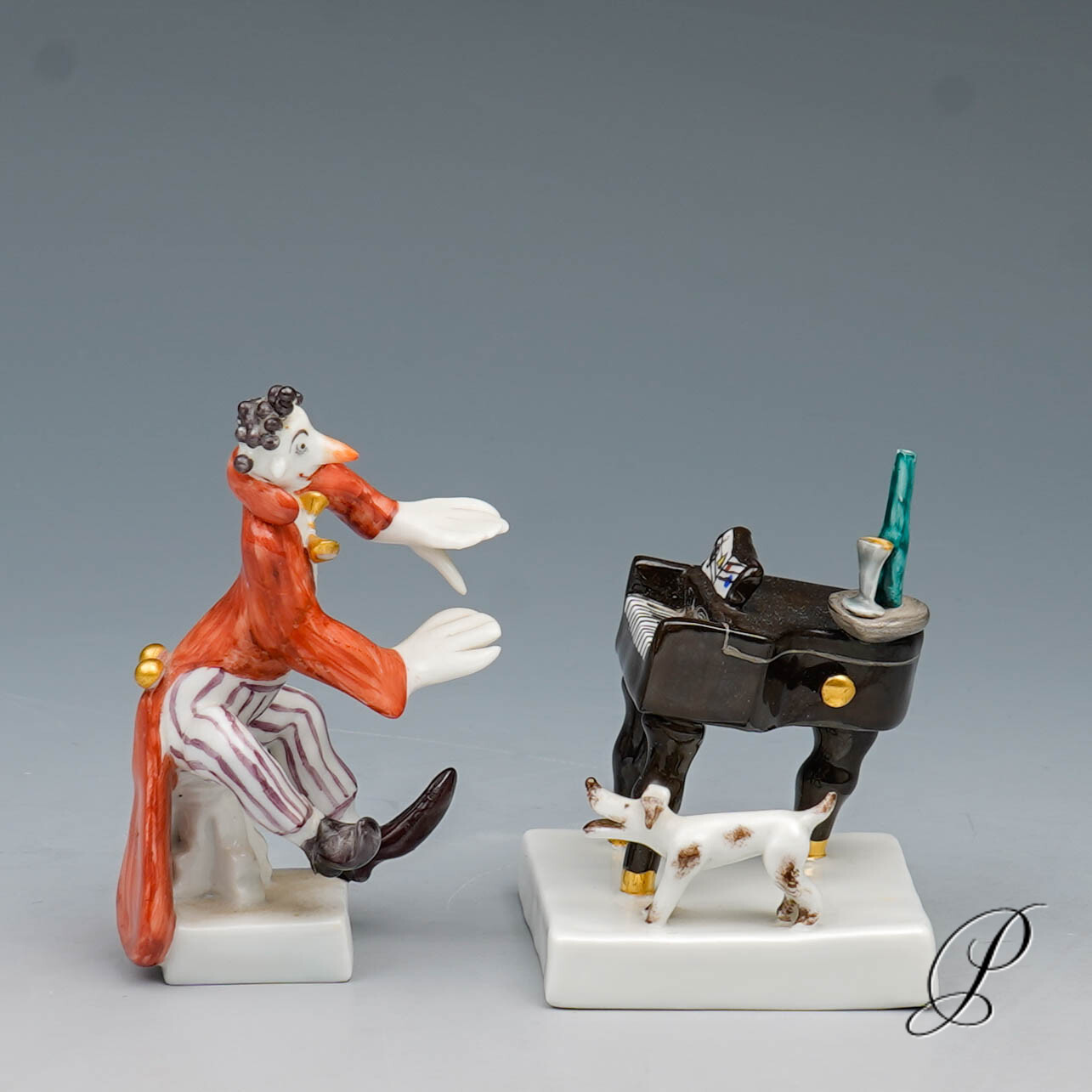 Pianist und Klavier mit Hund aus der Clownkapelle Meissen 1.Wahl – Bild 2