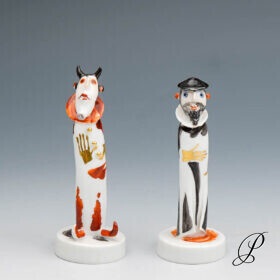 Kleinplastik Meissen "Faust und Mephisto" von Olaf Fieber