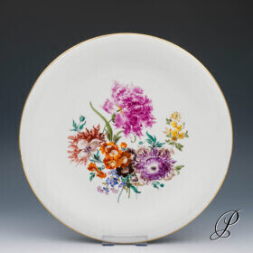 sehr großer Wandteller (35cm!!!) Meissen mit Blumenbukett