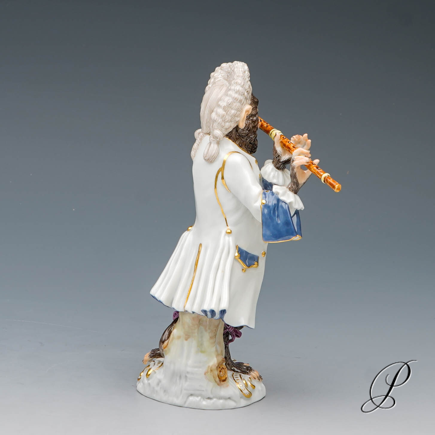 Figur Meissner Porzellan 1.Wahl / Affenkapelle - Flötist – Bild 5