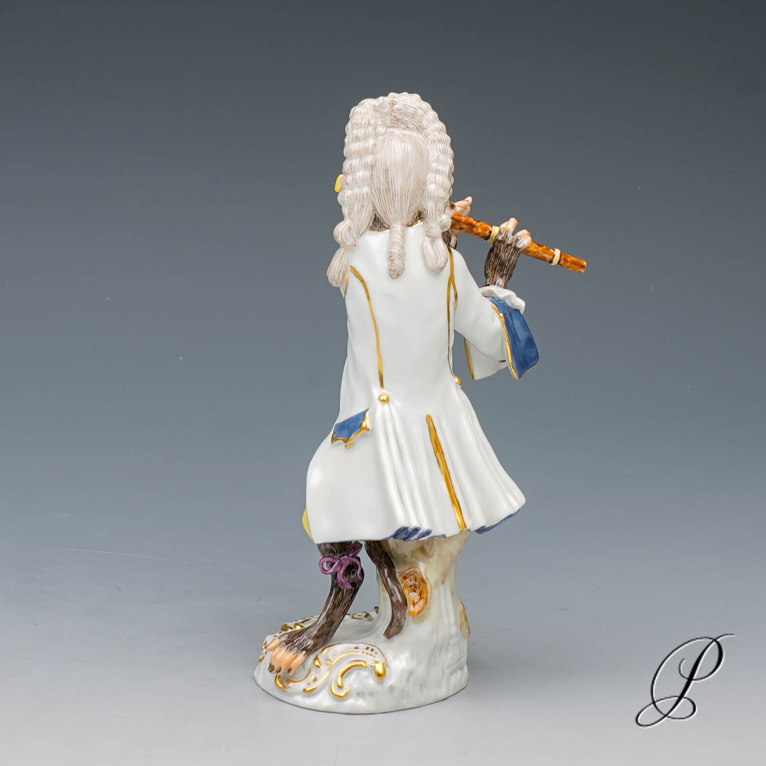 Figur Meissner Porzellan 1.Wahl / Affenkapelle - Flötist – Bild 6