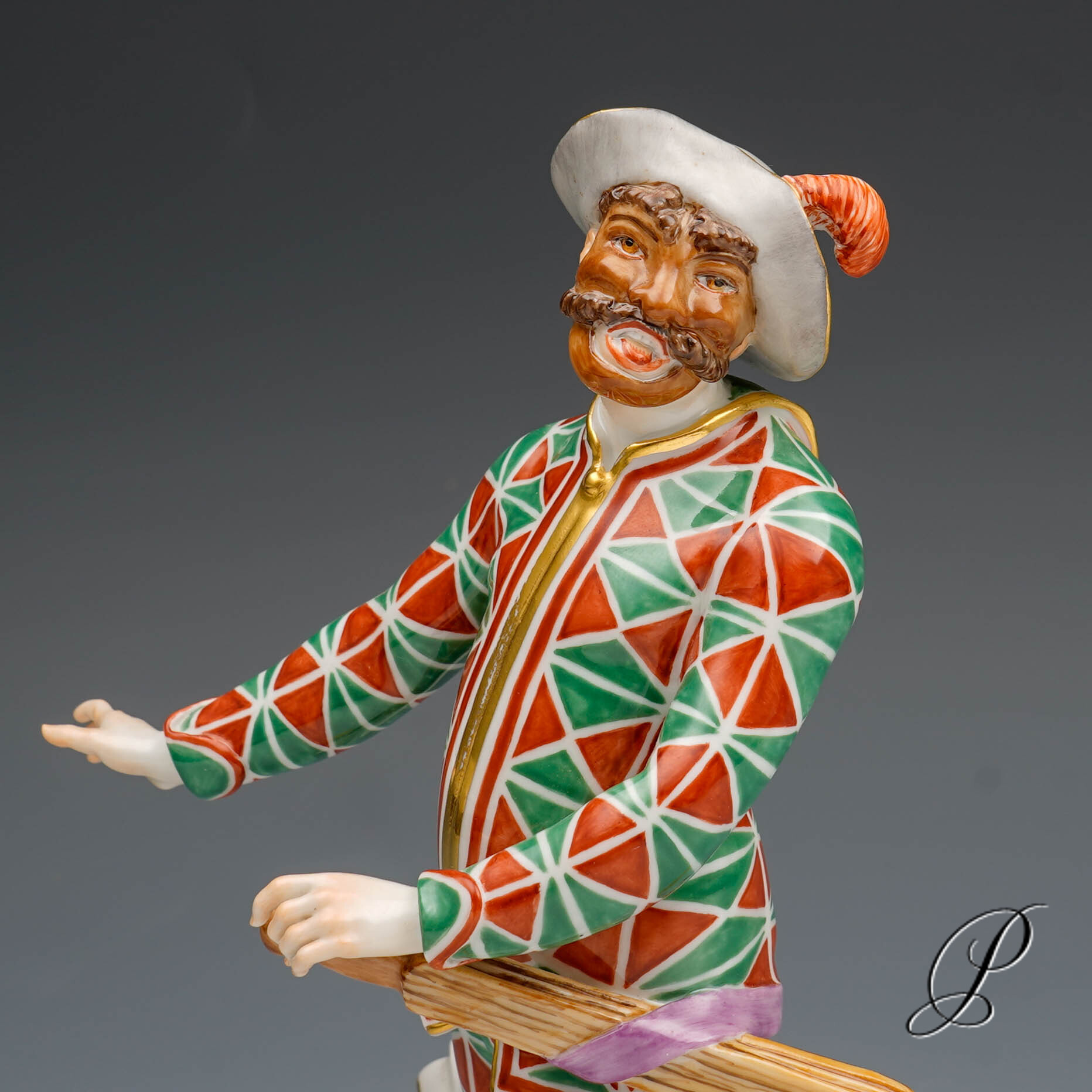 Meissen Figur 1.Wahl Harlekin Italienischen Komödie – Bild 3