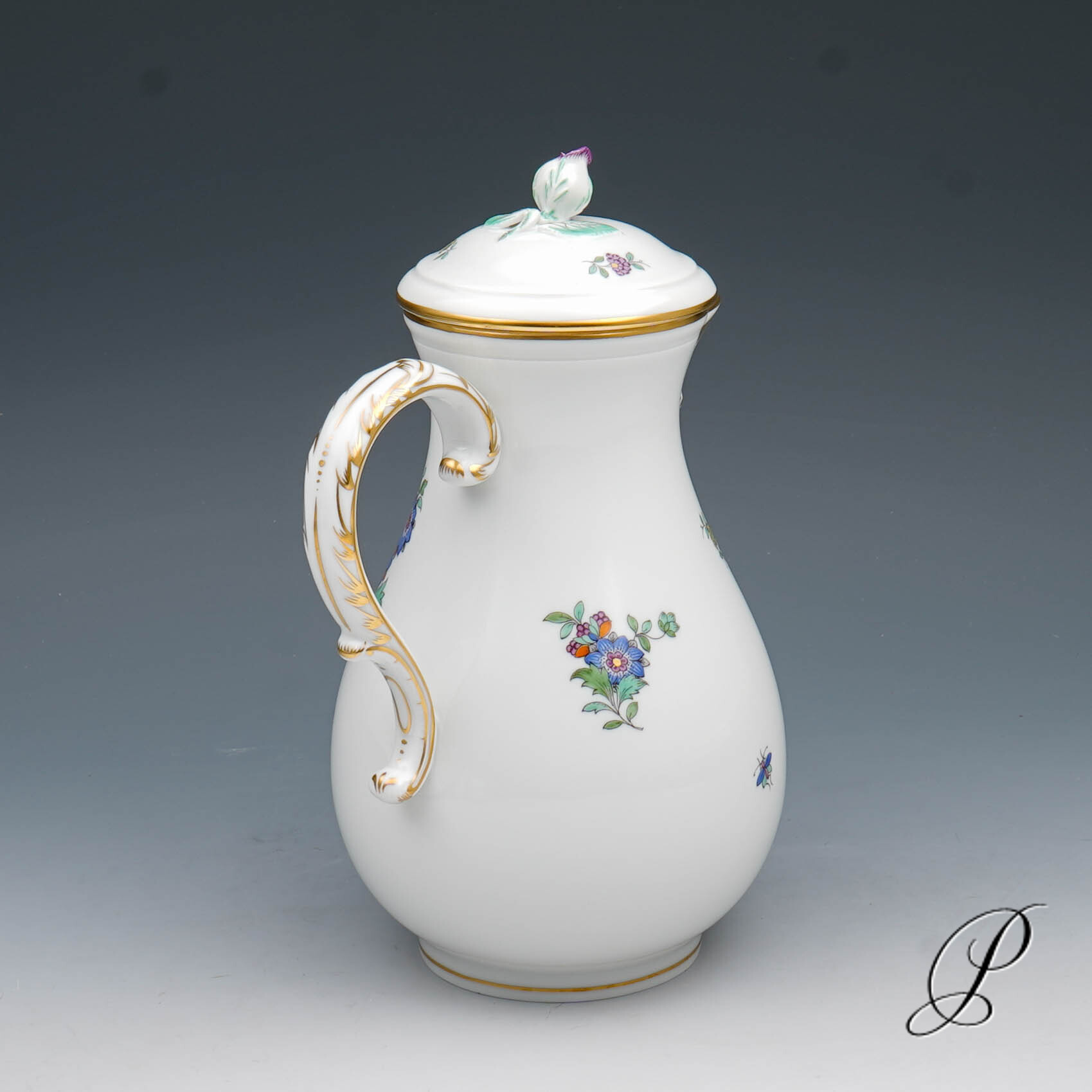 Kaffeeservice Meissen 1.Wahl Indische Fels, Blumen und Vogelmalerei – Bild 5