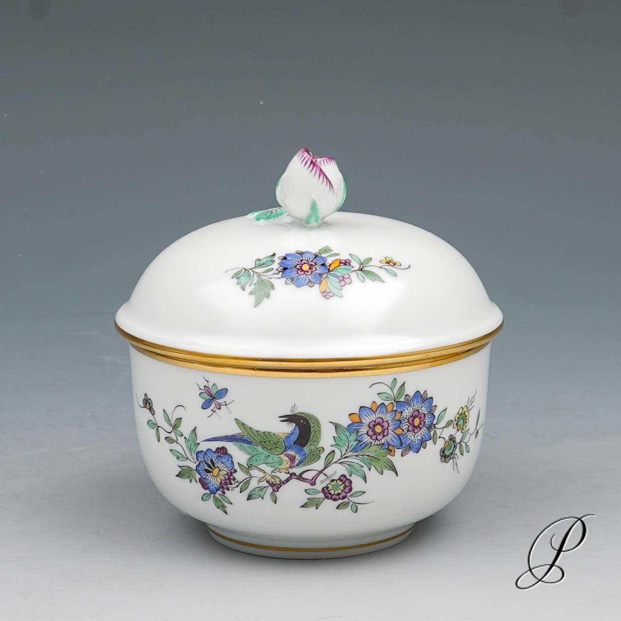 Kaffeeservice Meissen 1.Wahl Indische Fels, Blumen und Vogelmalerei – Bild 7