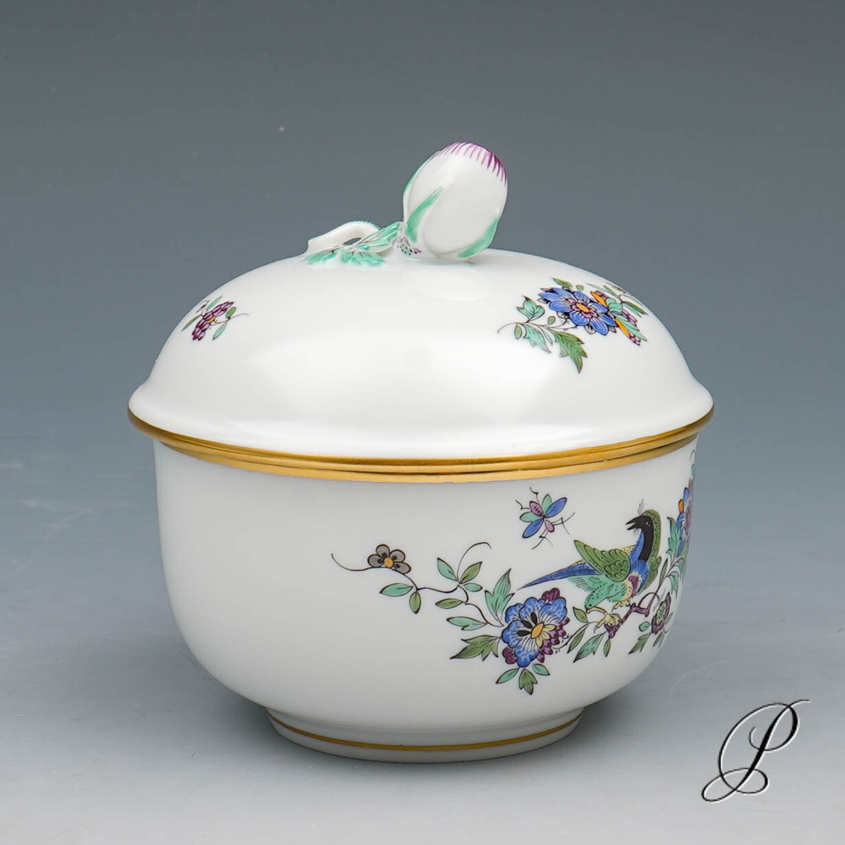 Kaffeeservice Meissen 1.Wahl Indische Fels, Blumen und Vogelmalerei – Bild 10