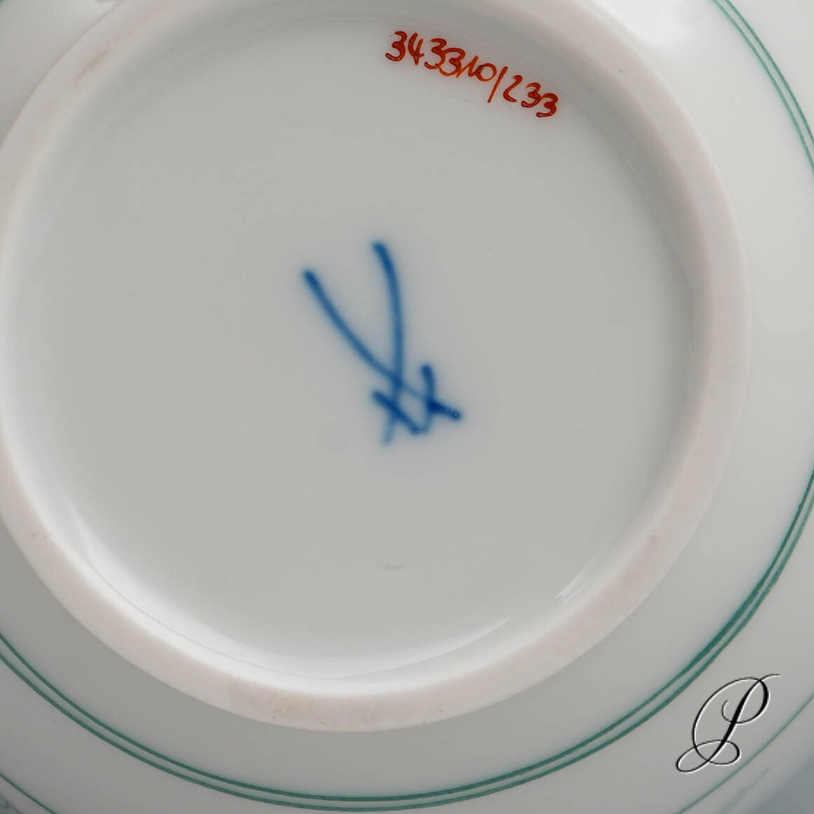 Vase Meissen 1.Wahl reiche Indische Malerei grün NP# 385,- EUR – Bild 5