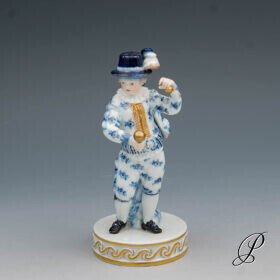 Figur Meissen um 1860 Jhd. Knabe mit Rassel