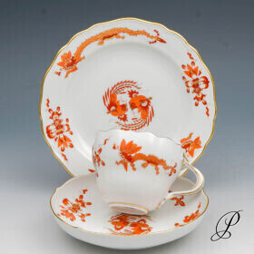 Kaffeegedeck Meissen 1.Wahl reicher Drache rot