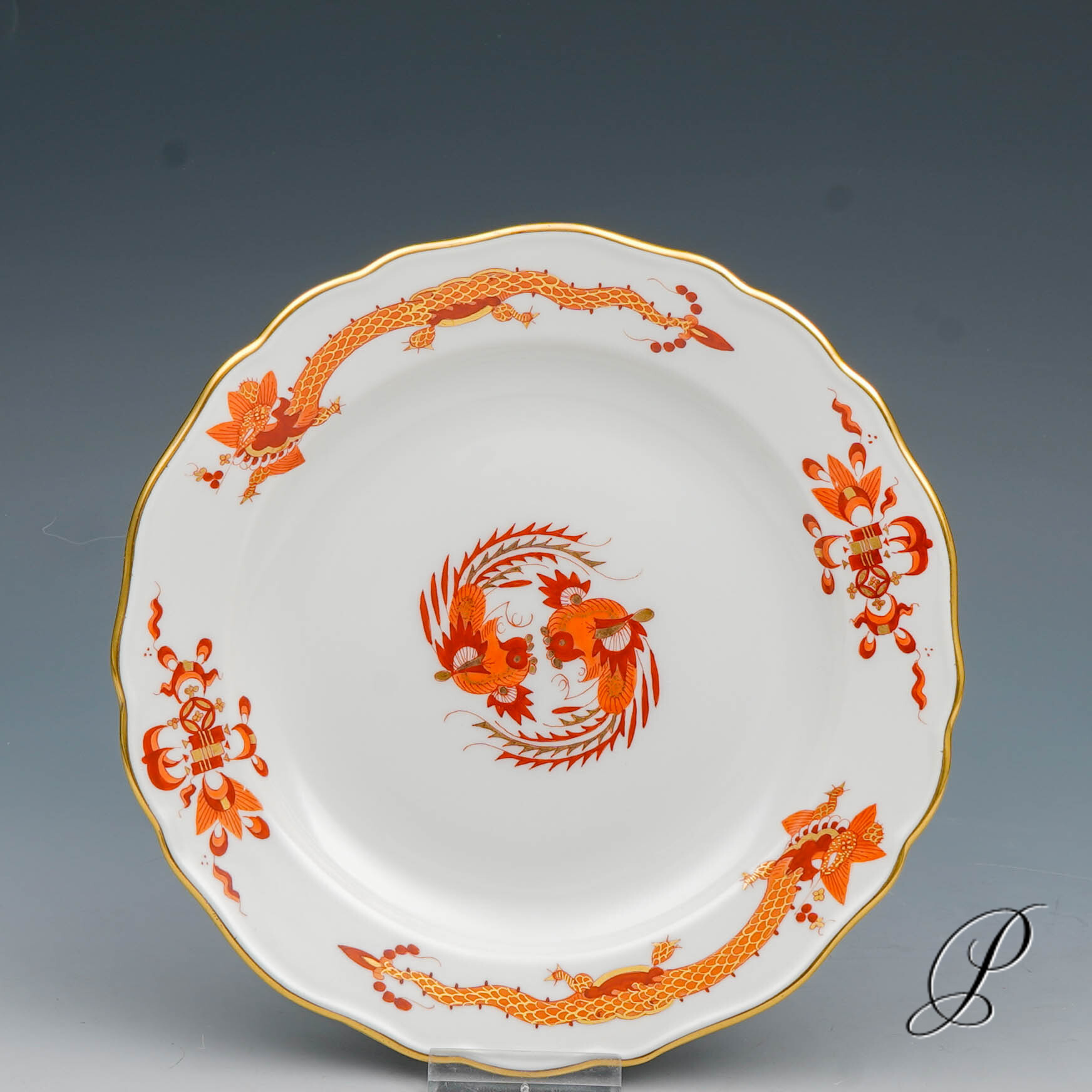 Kaffeegedeck Meissen 1.Wahl reicher Drache rot – Bild 6