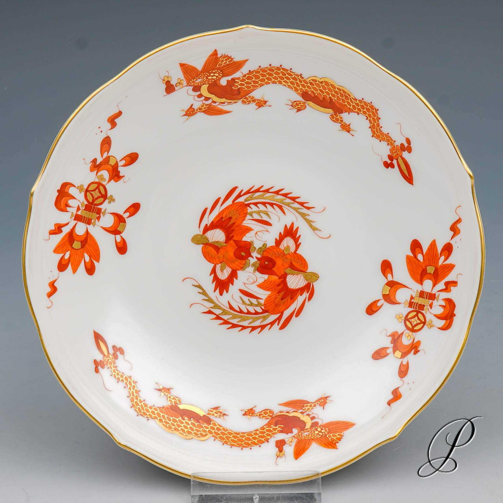 Kaffeegedeck Meissen 1.Wahl reicher Drache rot – Bild 8