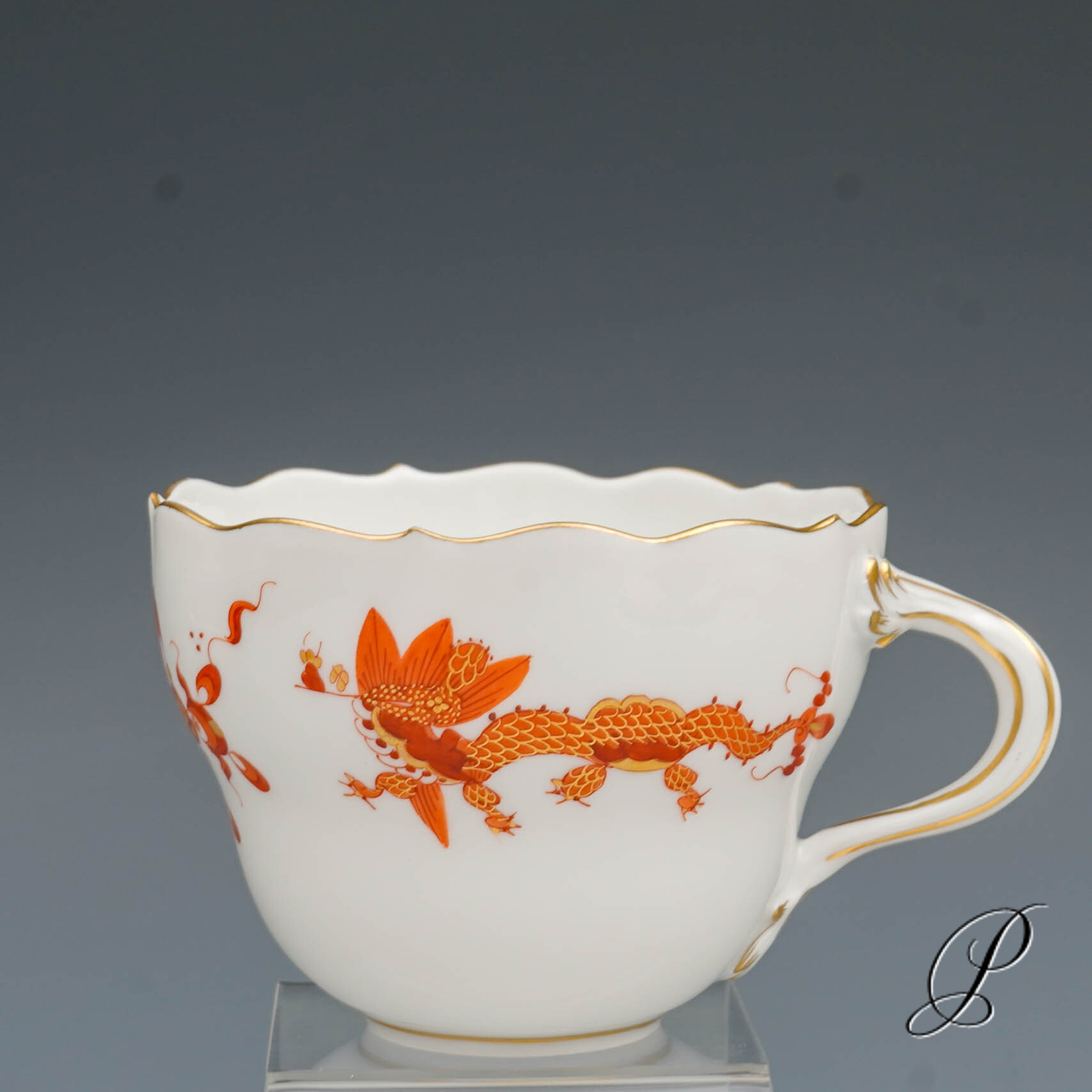 Kaffeegedeck Meissen 1.Wahl reicher Drache rot – Bild 9