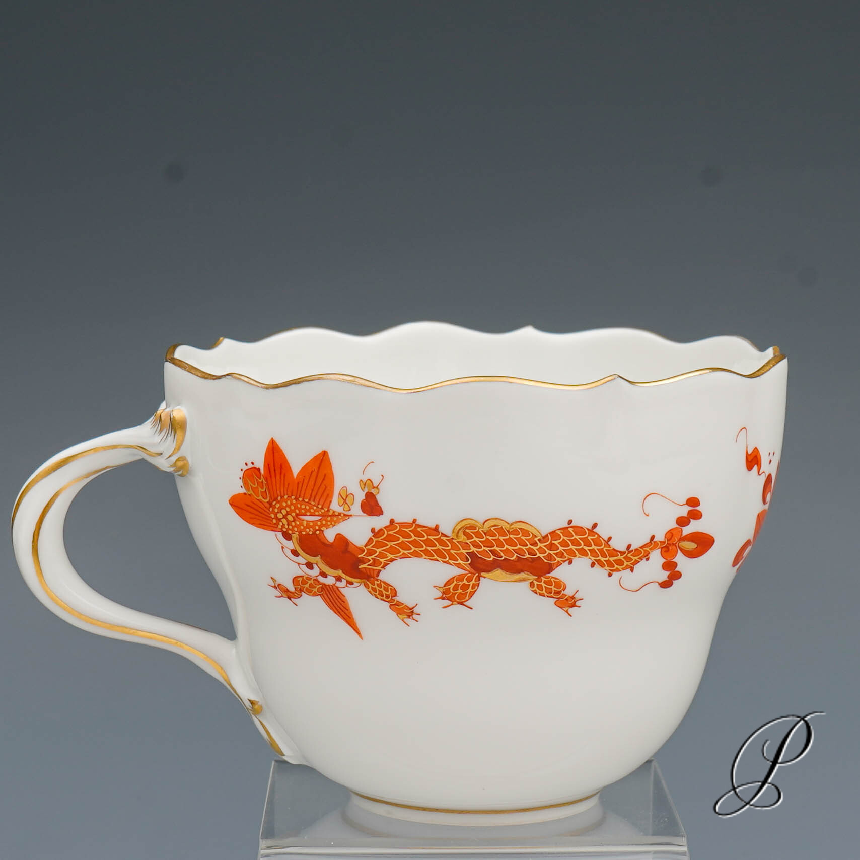 Kaffeegedeck Meissen 1.Wahl reicher Drache rot – Bild 11